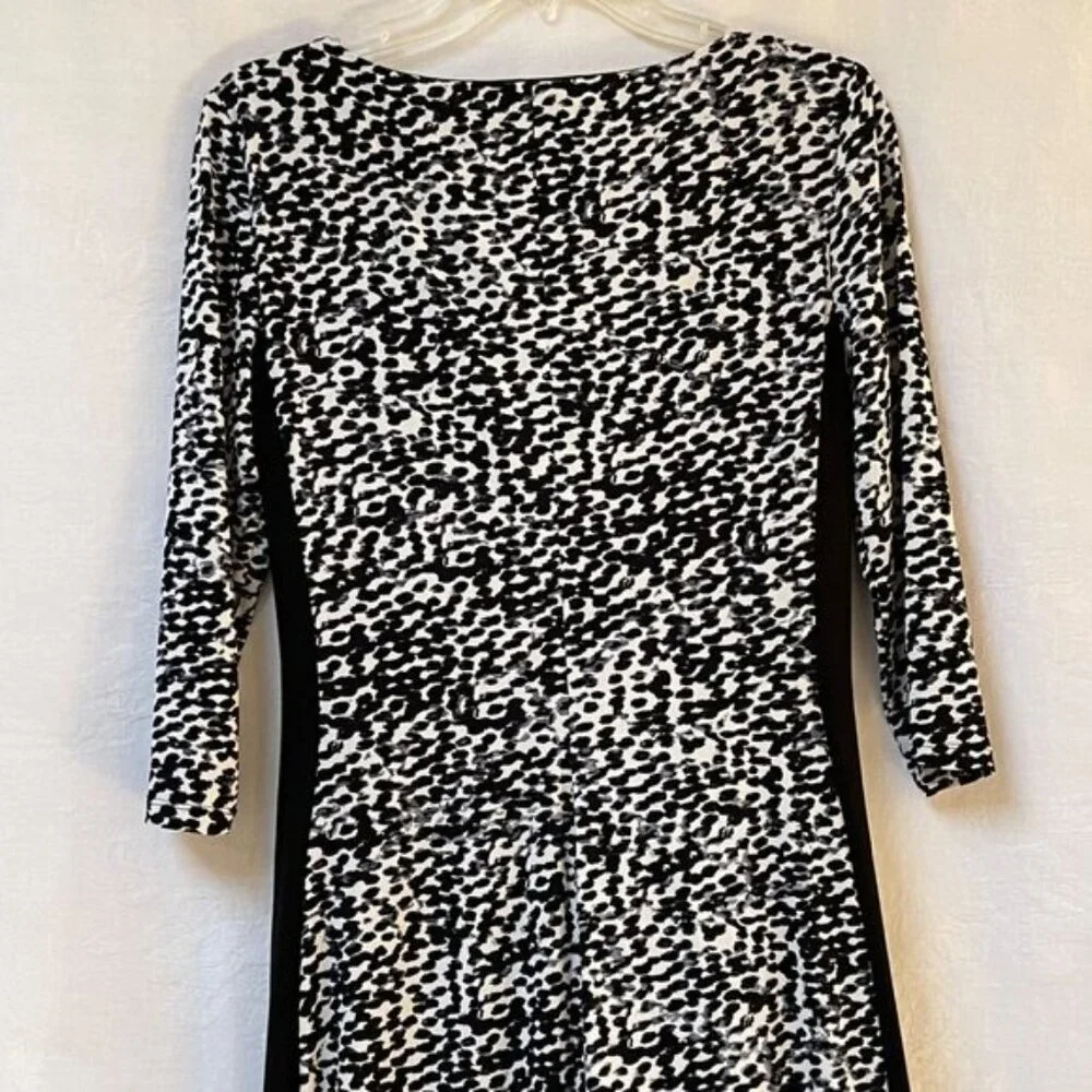 Lauren Ralph Laure Sheath Dress Womens 10 Color Block Office Wedding Guest Party